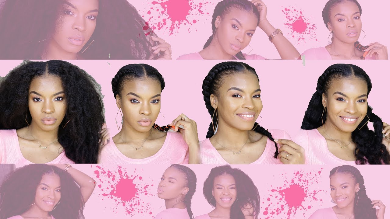 1ST TIME TRYING KINKY BLOW OUT CLIP INS ON NATURAL HAIR | HERGIVENHAIR