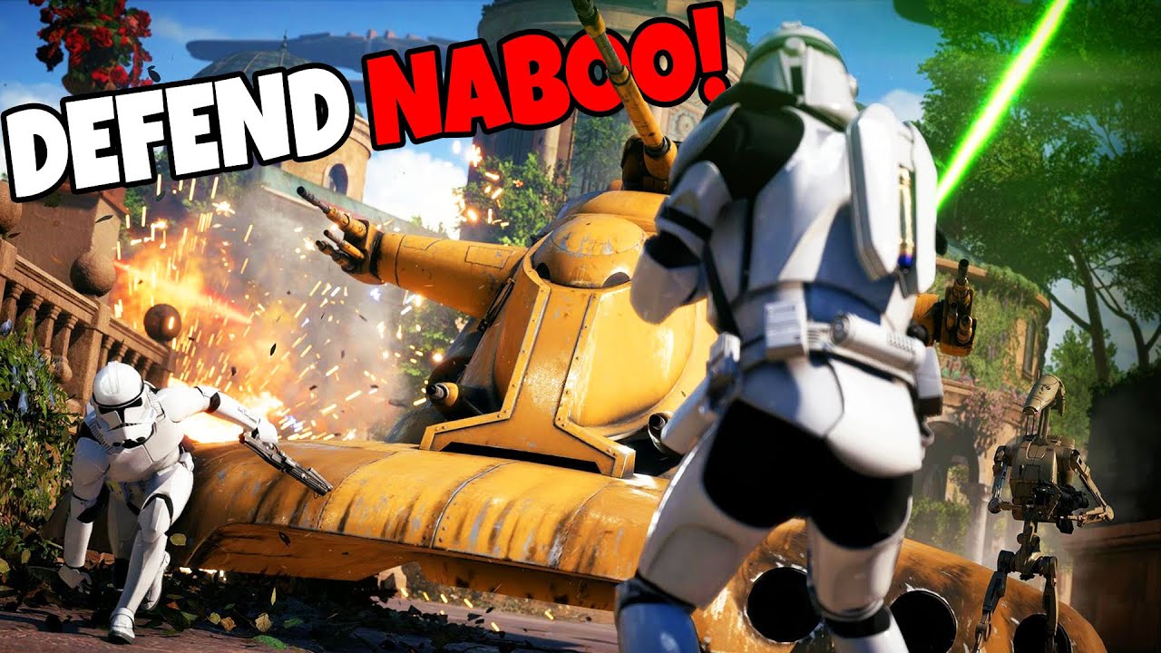 Fierce CLONE Defense of NABOO Invasion! - Star Wars BFII: Road to Max Rank 4