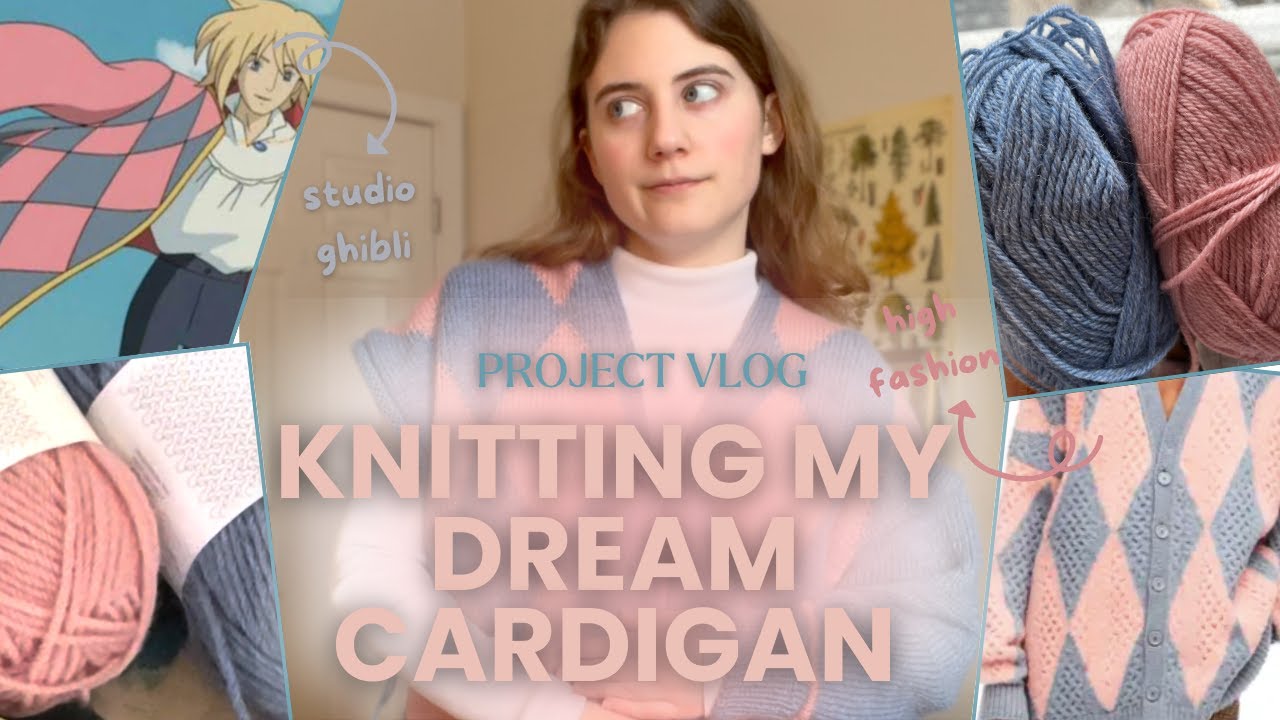 Knitting my dream cardigan for spring - howl's moving castle inspired // knitting vlog