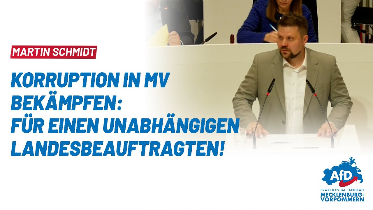 @martinschmidtafd: Korruption in MV bek&auml;mpfen - F&uuml;r einen unabh&auml;ngigen Landesbeauftragten!