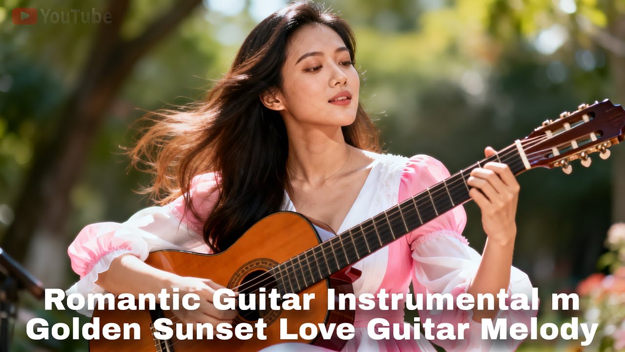 Romantic Guitar Instrumental – Golden Sunset Love Guitar Melody