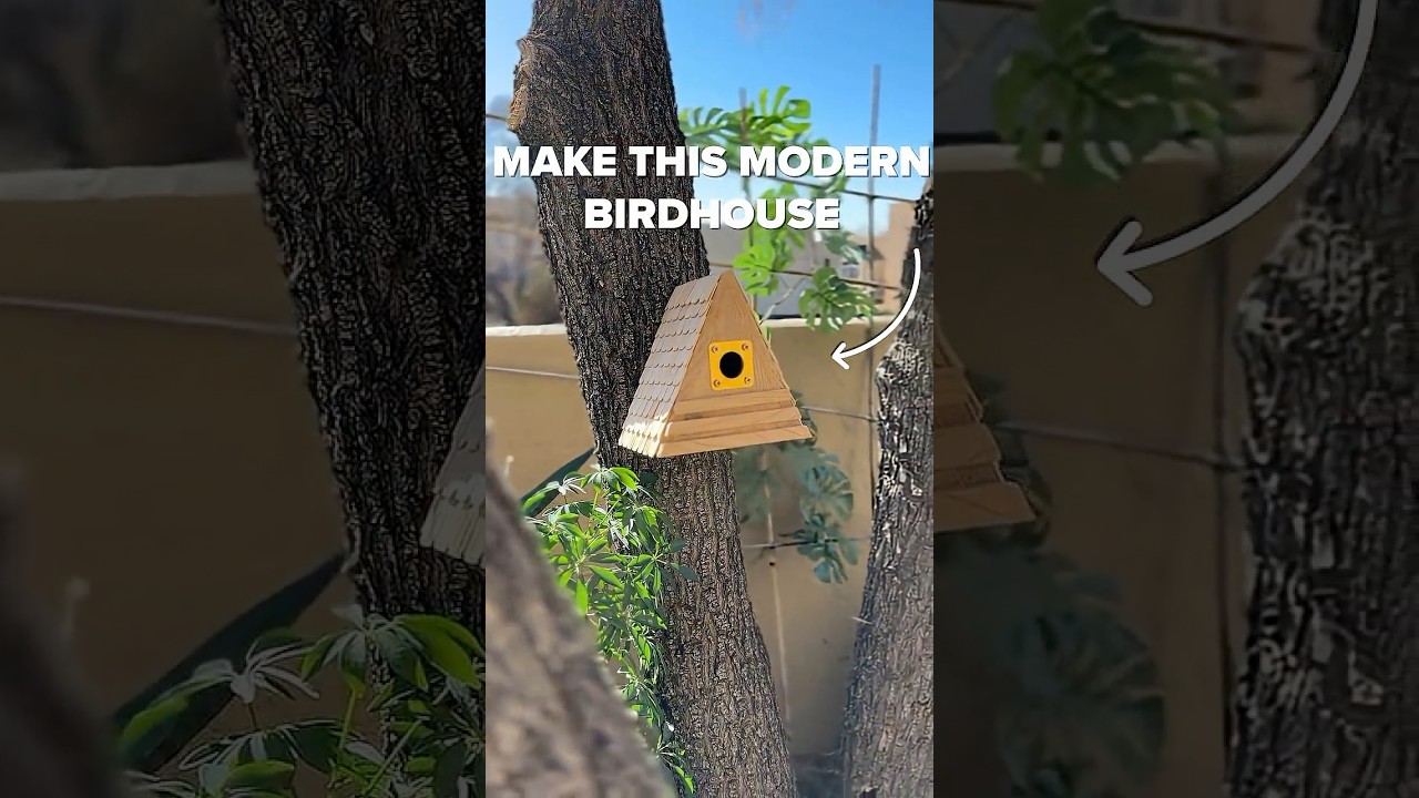 Impress Birds & Humans Alike with this Sleek Modern Birdhouse #diy #birdhouse