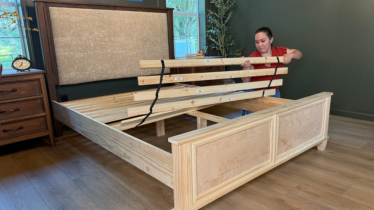 I tried building my bed frame from scratch for my Dark Academia Room