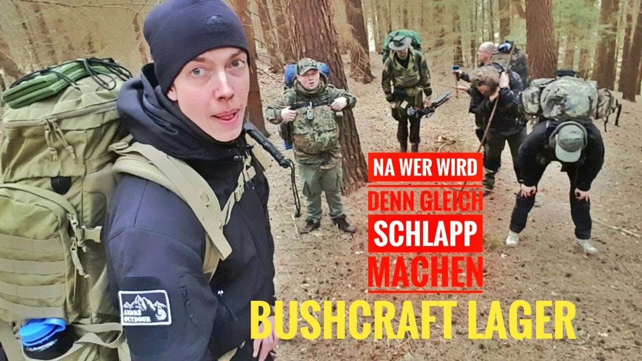Bushcraft Lager/Lagerbau/Shelter/Messer Im ARSCH!!!/TREFFENTEIL 1/2