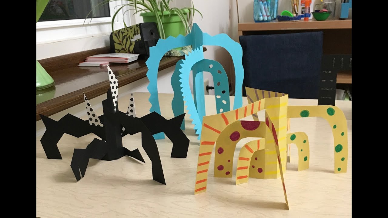 Paper Sculptures inspired by Alexander Calder
