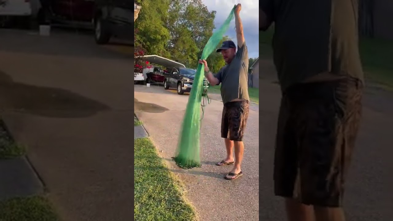 Throwing my 7 foot deep hole cast net