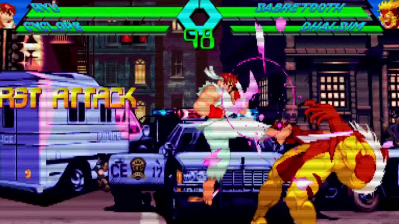 [ LONGPLAY ] X MEN VS STREET FIGHTER - RYU / CYCLOPS