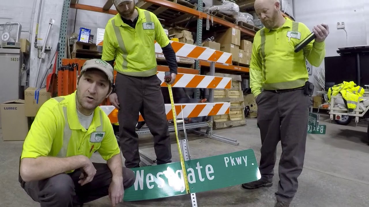 Clive Public Works Sign Rivet Press Demonstration January 2019