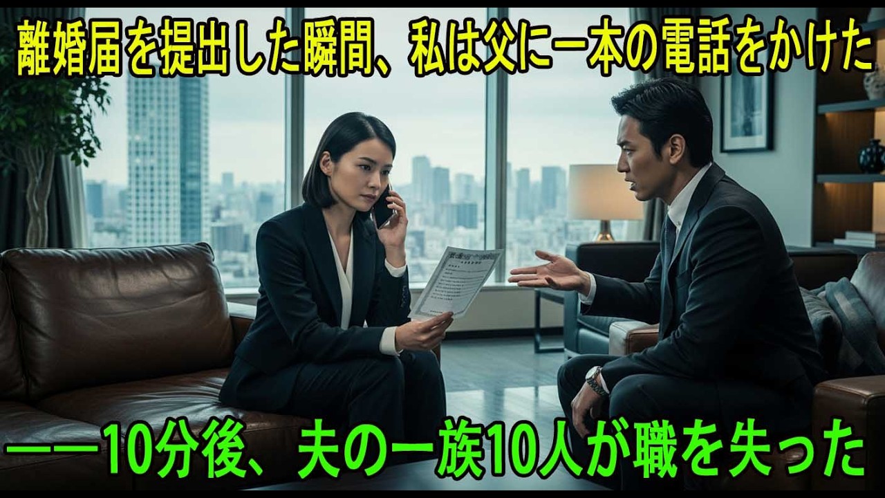 離婚届を提出した瞬間、私は父に一本の電話をかけた――10分後、夫の一族10人が職を失った