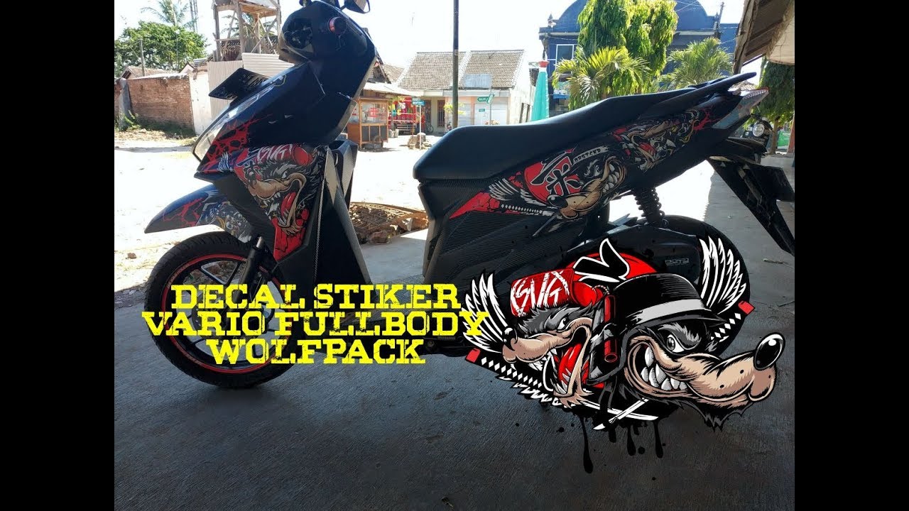 DECAL STIKER UNTUK VARIO MOTIF WOLFPACK