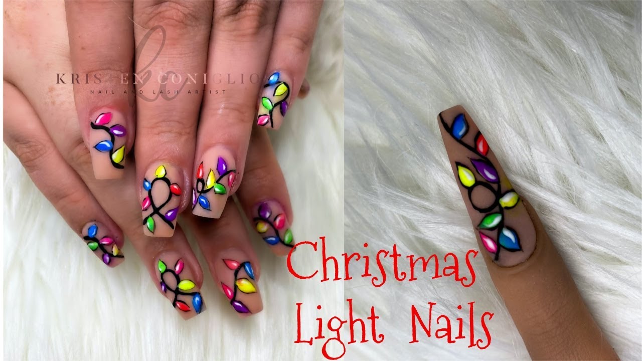 Christmas Light Nails