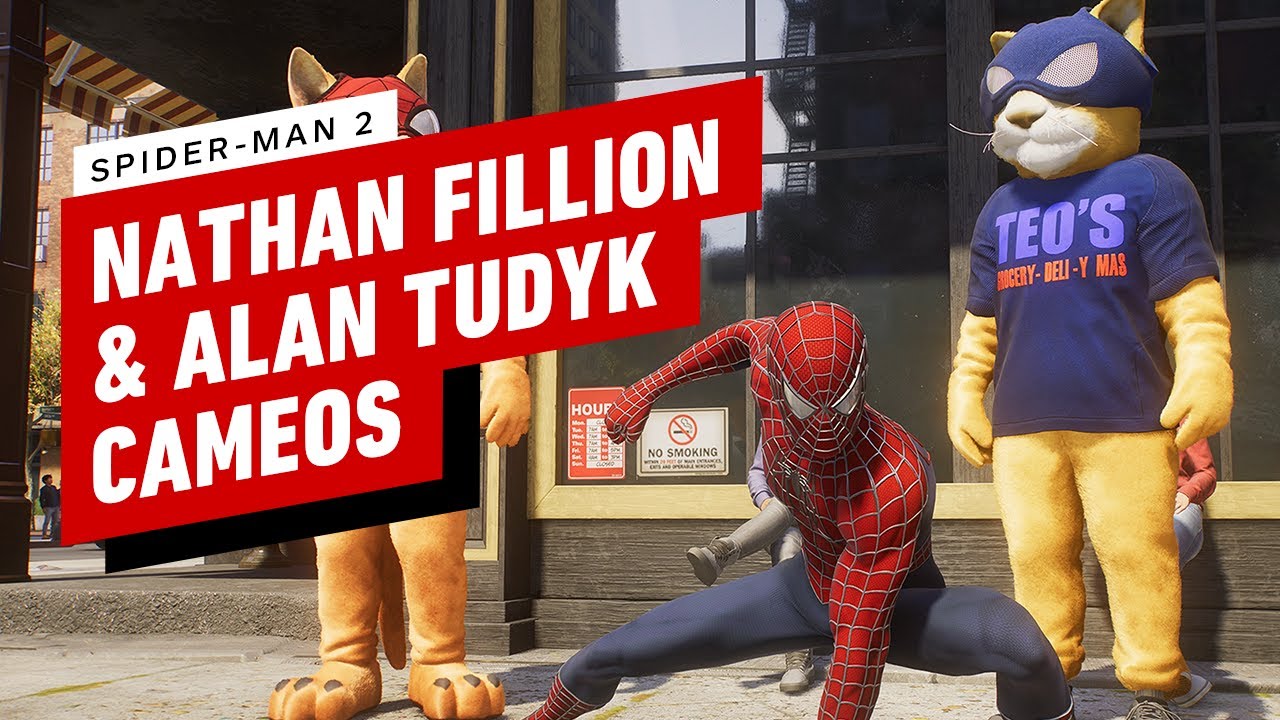 Spider-Man 2 Easter Egg - Nathan Fillion and Alan Tudyk Bodega Cat Mascot
