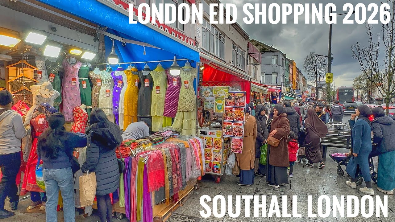 London Walk 2025 | Southall Eid Shopping Tour | Asian Shopping Street London
