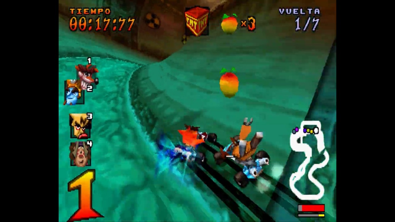 🏎️Crash Team Racing🏎Fake Crash Ps1▷Mod Blue Fire+Mode 😎◁▷Expert Difficulty