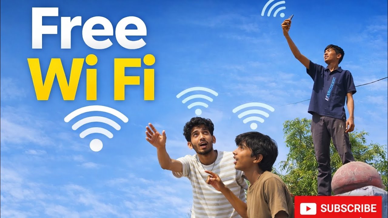 Free WiFi Ka Jugaad 😂 | Gaon Mein Free Internet Mil Gaya 😱 | Funny Comedy Video2026#viral#short feed