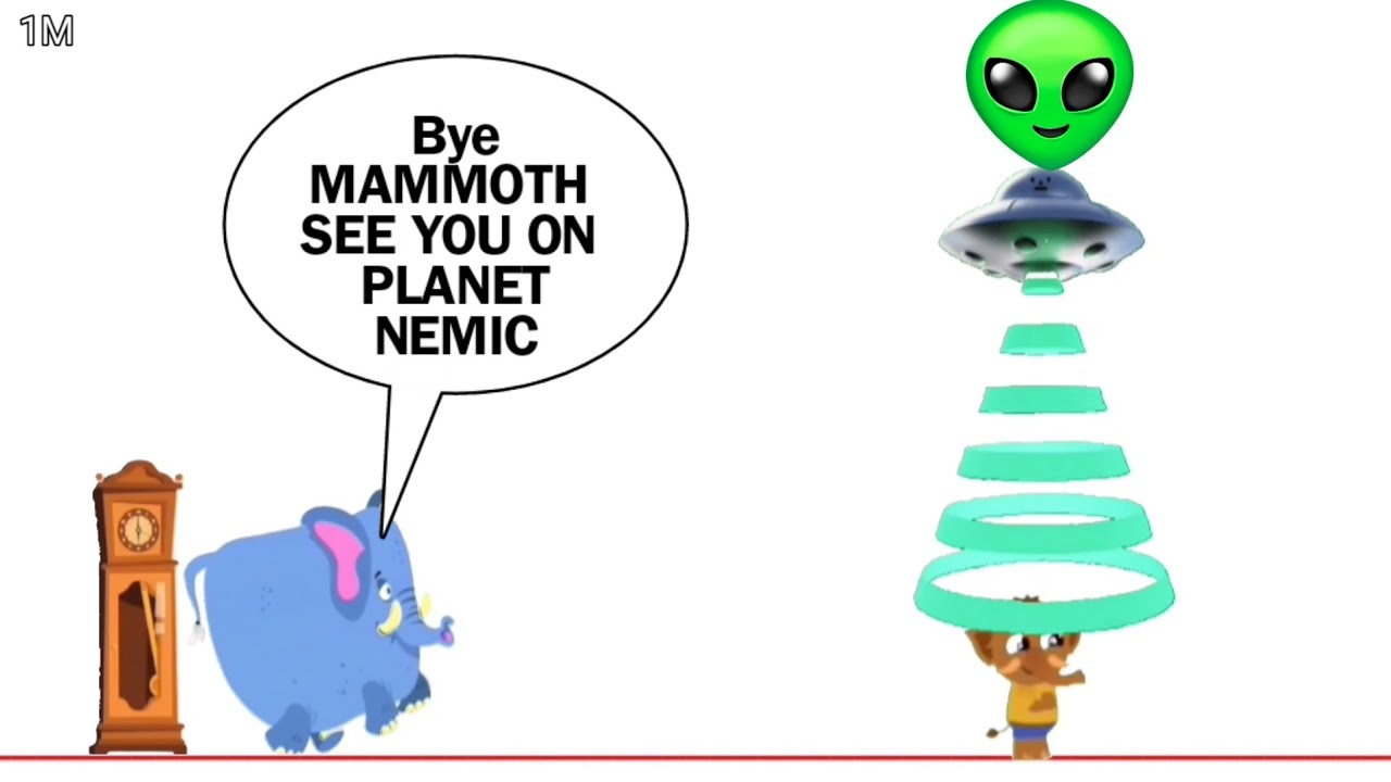 THE MAMMOTH HELPED BY ELEPHANT ON SPACESHIP ( NORMAL + COLOR INVERTION + NEON LIGHT + THERMOGRAM ) ²