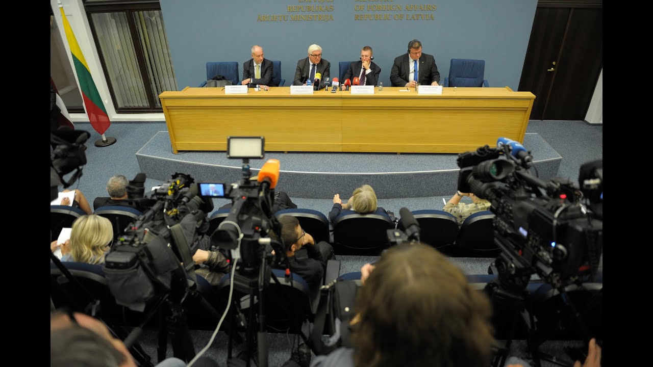 Joint press conference of Foreign Ministers of the Baltic States and Germany in Riga