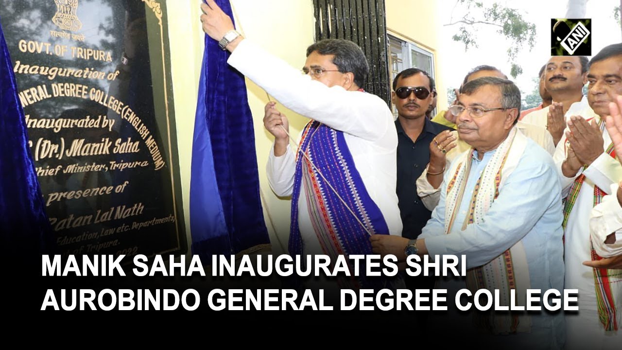 Tripura CM Manik Saha inaugurates Shri Aurobindo General Degree College in Kunjaban
