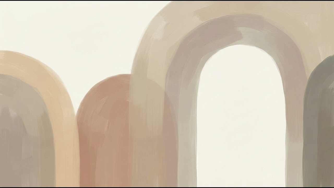 Soft Neutral Abstract Arches | Modern Idle TV Background | Calm Ambient Visuals