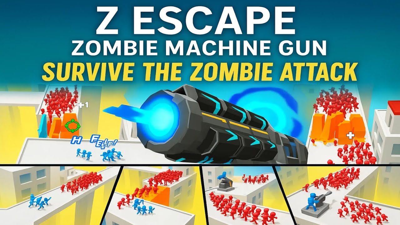 Z Escape – Zombie Machine Gun 🧟‍♂️🚁 | Helicopter Shooter Gameplay (Android)