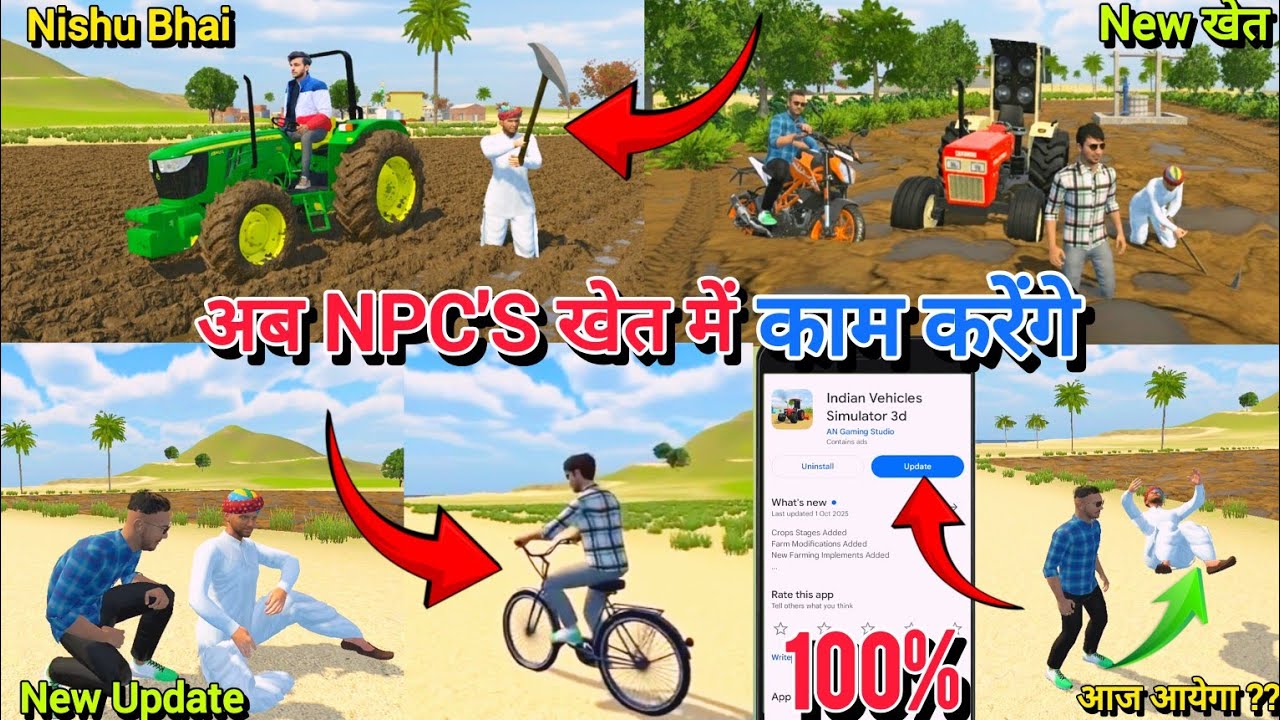 NPC'S Animation Added 😱 New Update ✅ Indian Vehicles Simulator 3d
