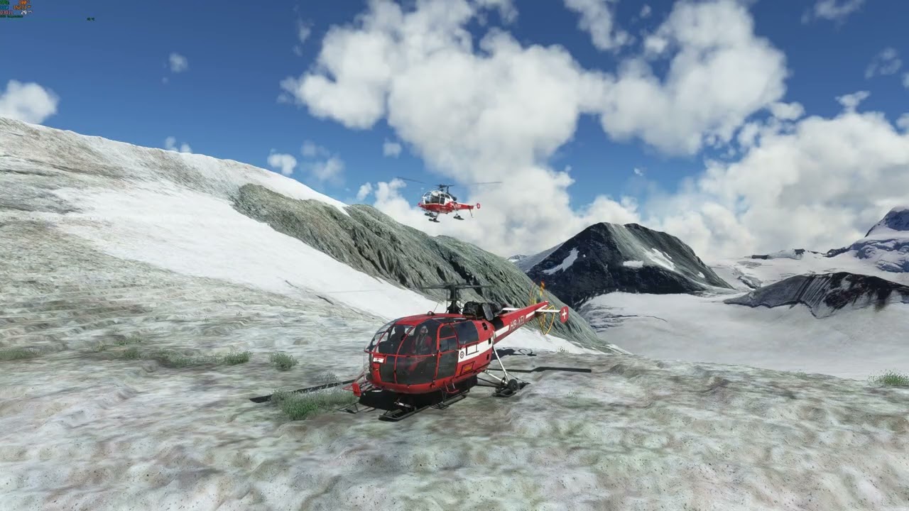 Alouette III in action in Bagnes - Alouette III en action - Val de Bagnes