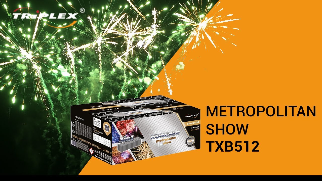 FAJERWERKI TXB512 120S 1.2'' BATERIA METROPOLITAN SHOW F3 TRIPLEX FIREWORKS
