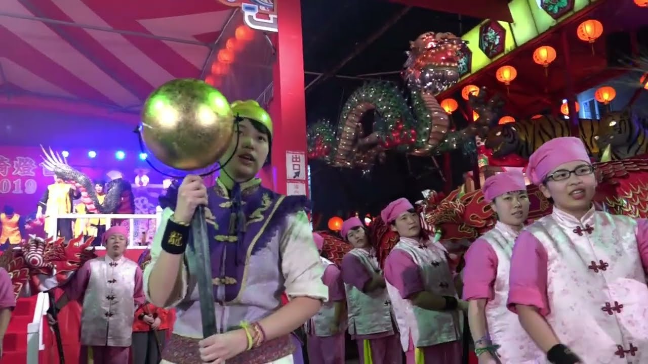 龍踊り　2019第26回長崎燈會　鶴鳴学園長崎女子高十善寺龍踊り会　中央公園　20190209