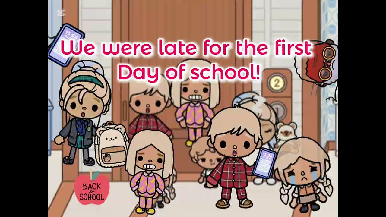 We woke up late on the first day of school