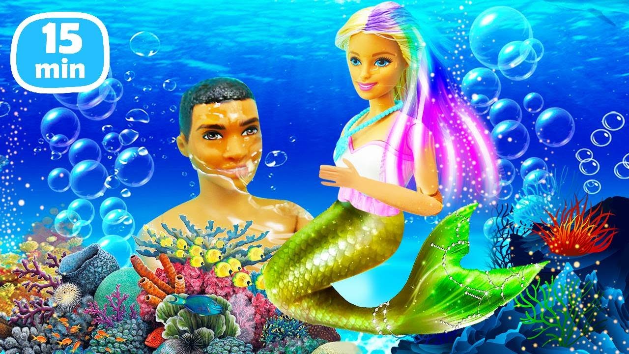 ¡Barbie y Ken se convierten en sirenas!