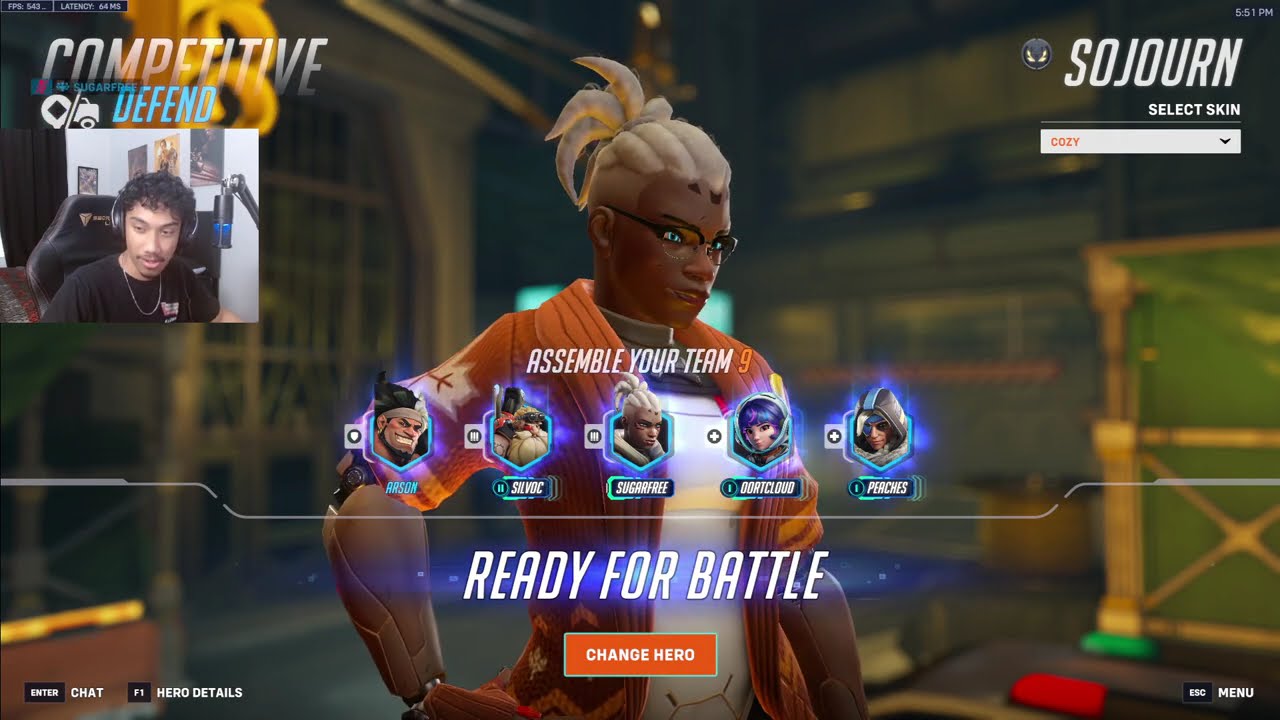 50 элимов! 22к урона! Геймплей Overwatch 2: Sojourn GOD 15 сезон без сахара