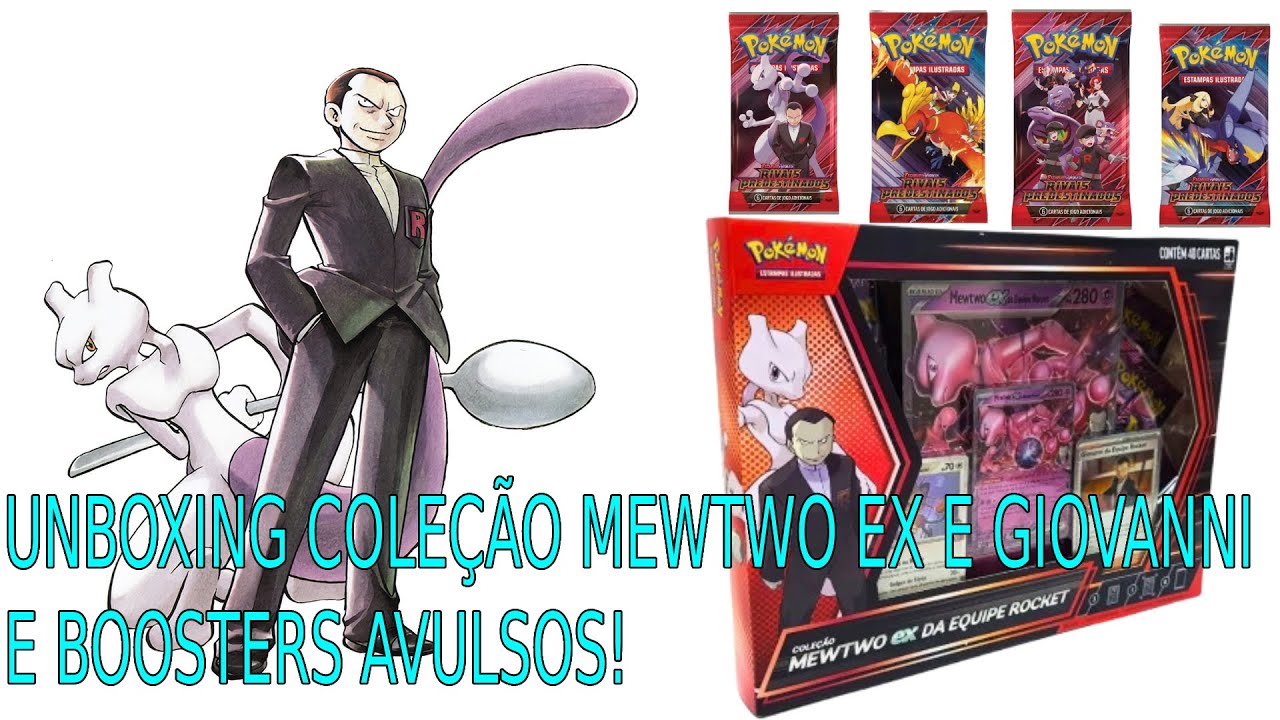 UNBOXING COLEÇÃO MEWTWO EX DA EQUIPE ROCKET E BOOSTERS AVULSOS!