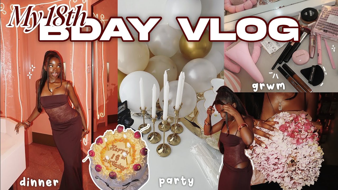 my 18th BIRTHDAY VLOG! ⋆˙⟡ grwm, party, dinner & more ft Likeable wig.