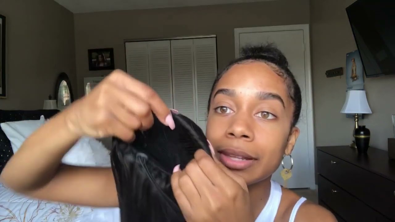 how to wear Silk Straight Drawstring Ponytail