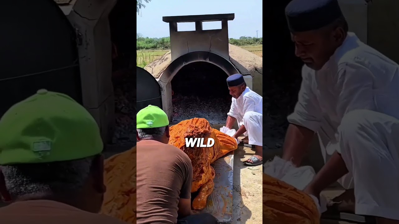 They Roasted a WHOLE Cow&hellip; With Just Salt❓️‼️ #food #cooking #trending #shorts