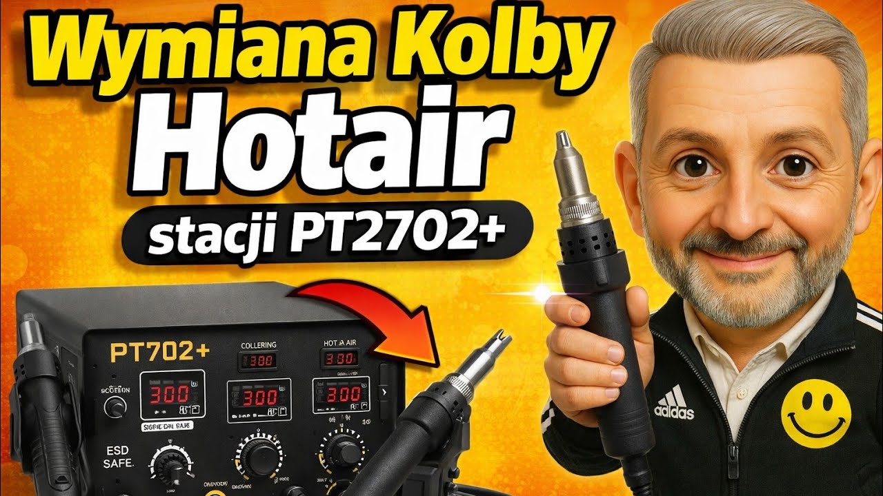 Stacja PT2702+ 💨 Niebezpieczna wymiana kolby HotAir (aż zaiskrzyło! ⚡)