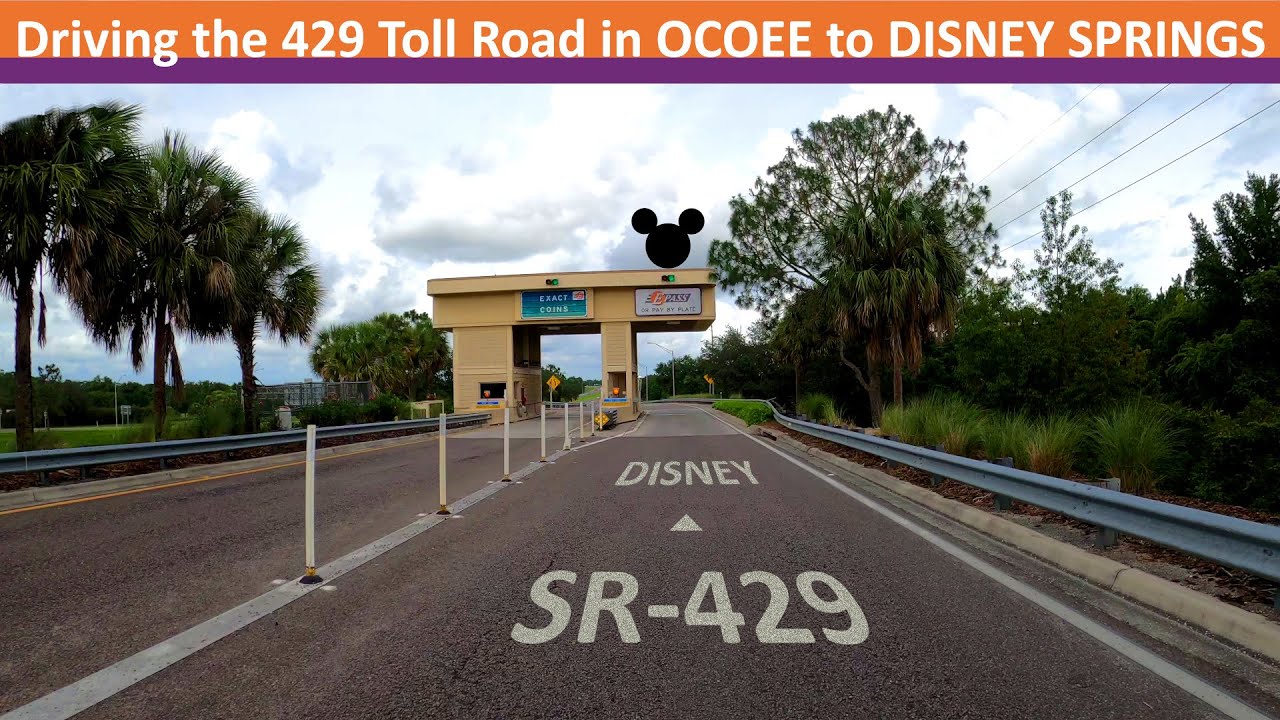 Driving south on SR-429 Toll Road to Disney Springs at Walt Disney World