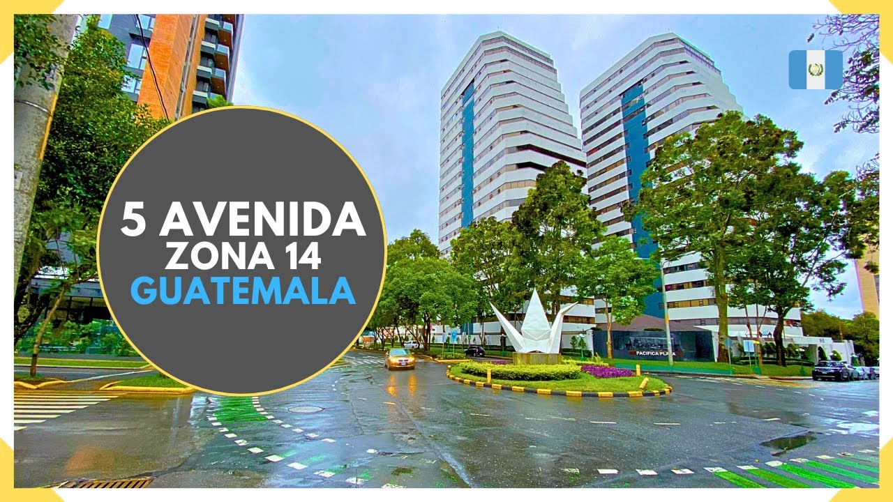 5 AVENIDA en ZONA 14 y sus altos edificios en CIUDAD DE GUATEMALA - GUATEMALA 2024