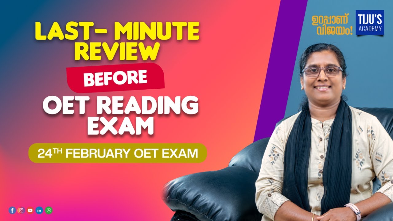 Last-Minute Review before OET Reading Exam