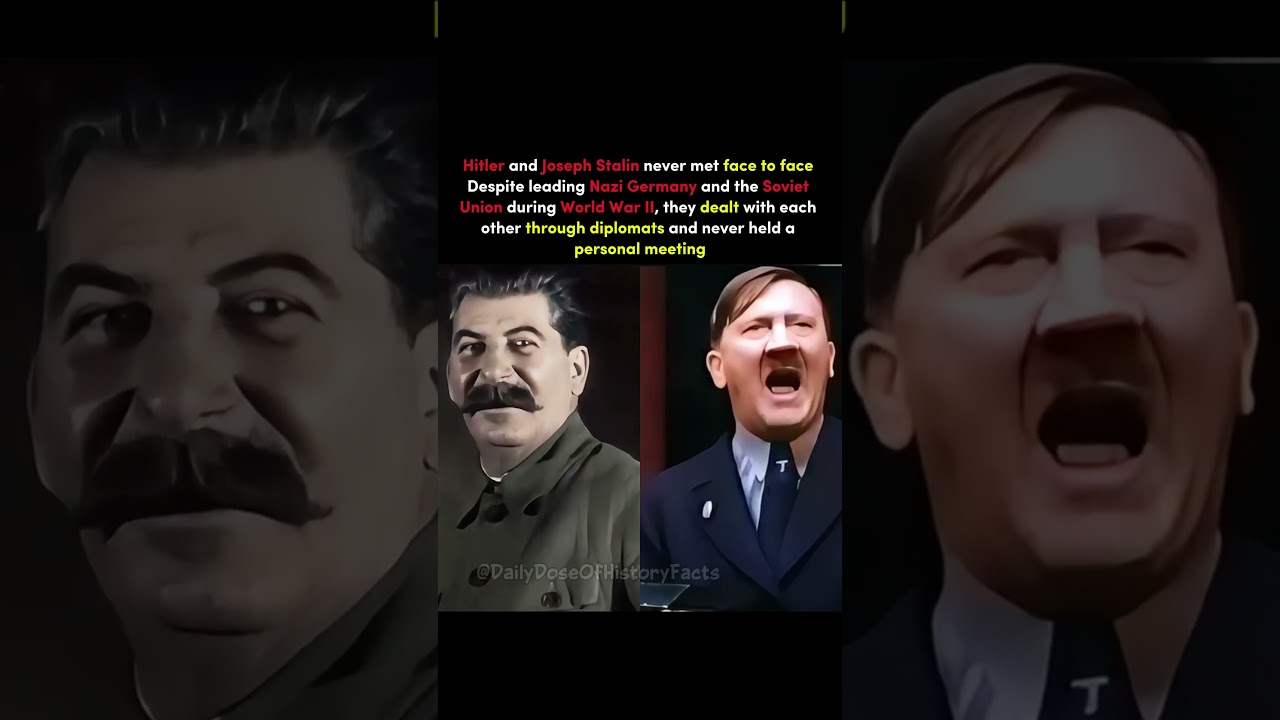 Hitler and Stalin never met face to face | #shorts #history