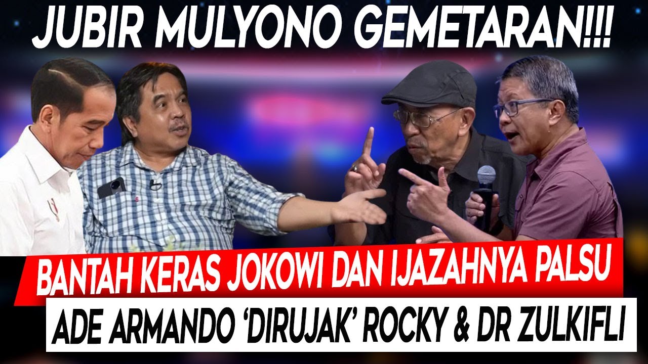 Gemetaran❗Bantah Keras Jokowi dan Ijazahnya Palsu, Ade Armando Dirujak Rocky & Dr Zulkifli