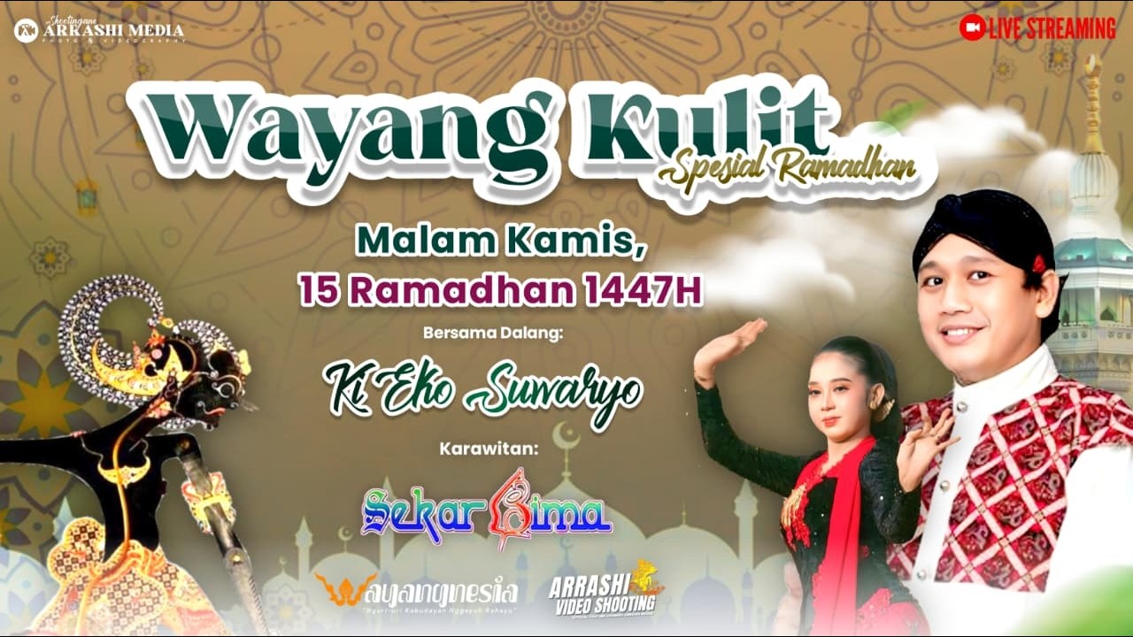 Pagelaran WAYANG KULIT RAMADHAN DALANG KI EKO SUWARYO MALAM INI 4 MARET 2026 - Sekarbima