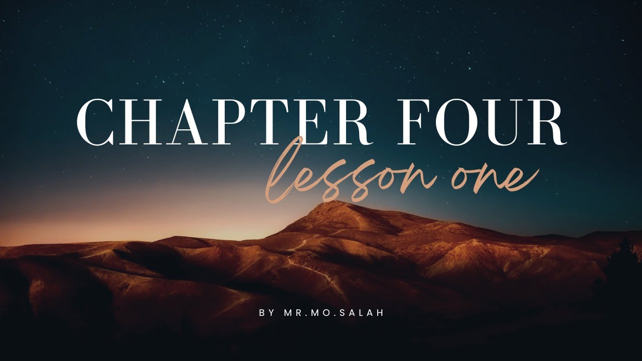 chapter four lesson one