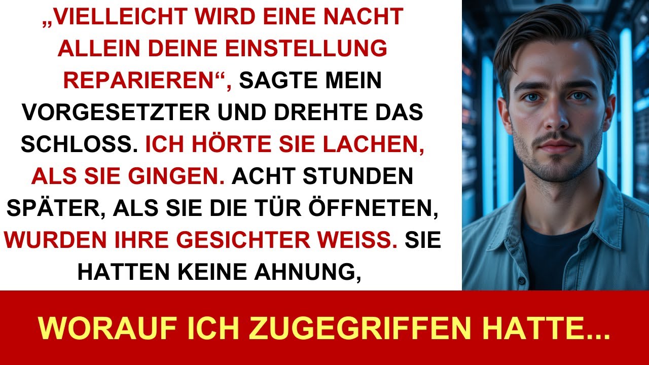 Sie sperrten mich über Nacht im Serverraum ein – um mich zu belehren. Ich nutzte die Zeit, um …