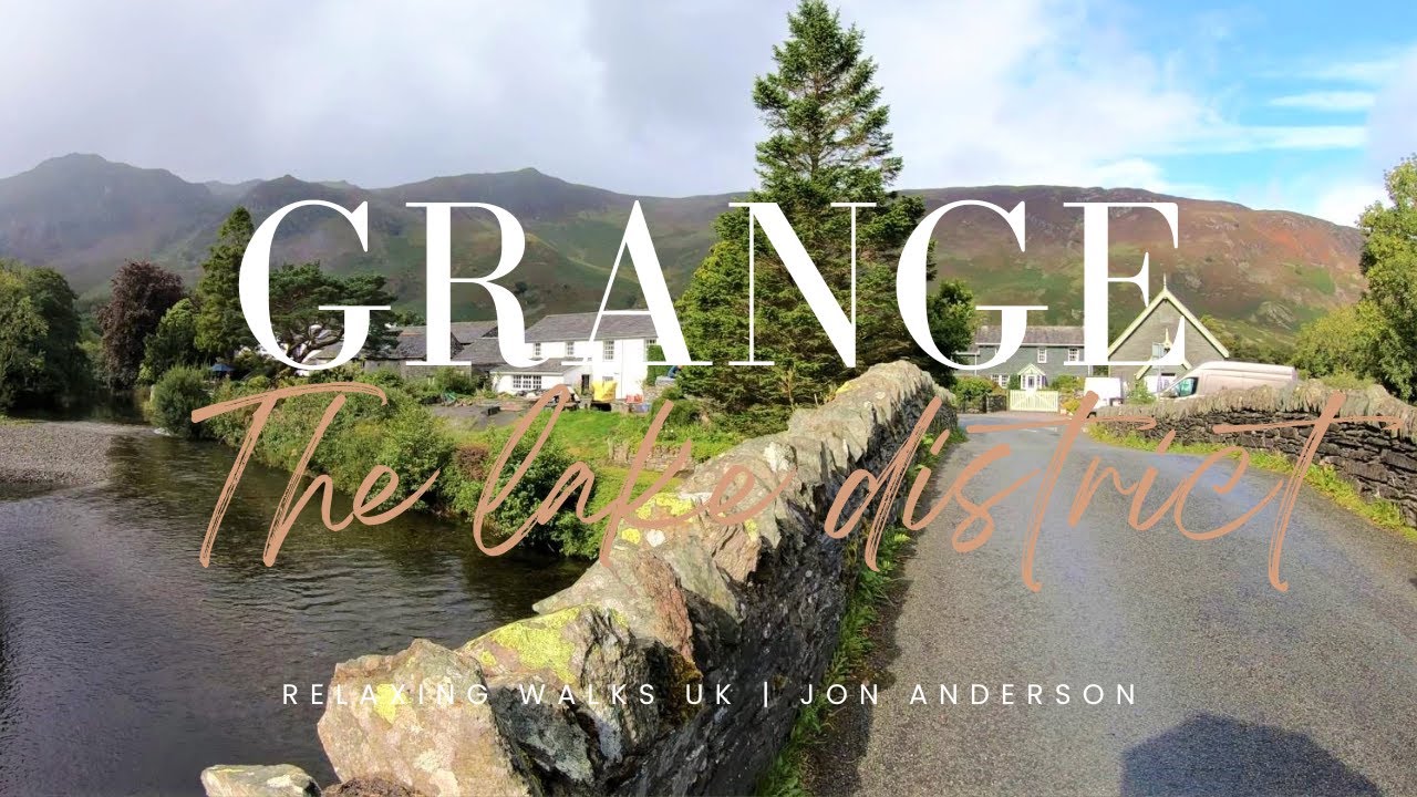 Grange Village | Walk Around This Beautiful Lake District Village In Light Rain - England 4K