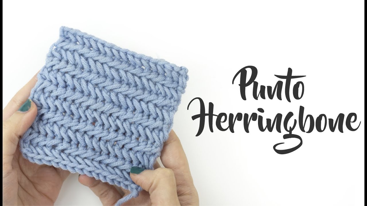 Punto Herringbone o Espina de pez a crochet