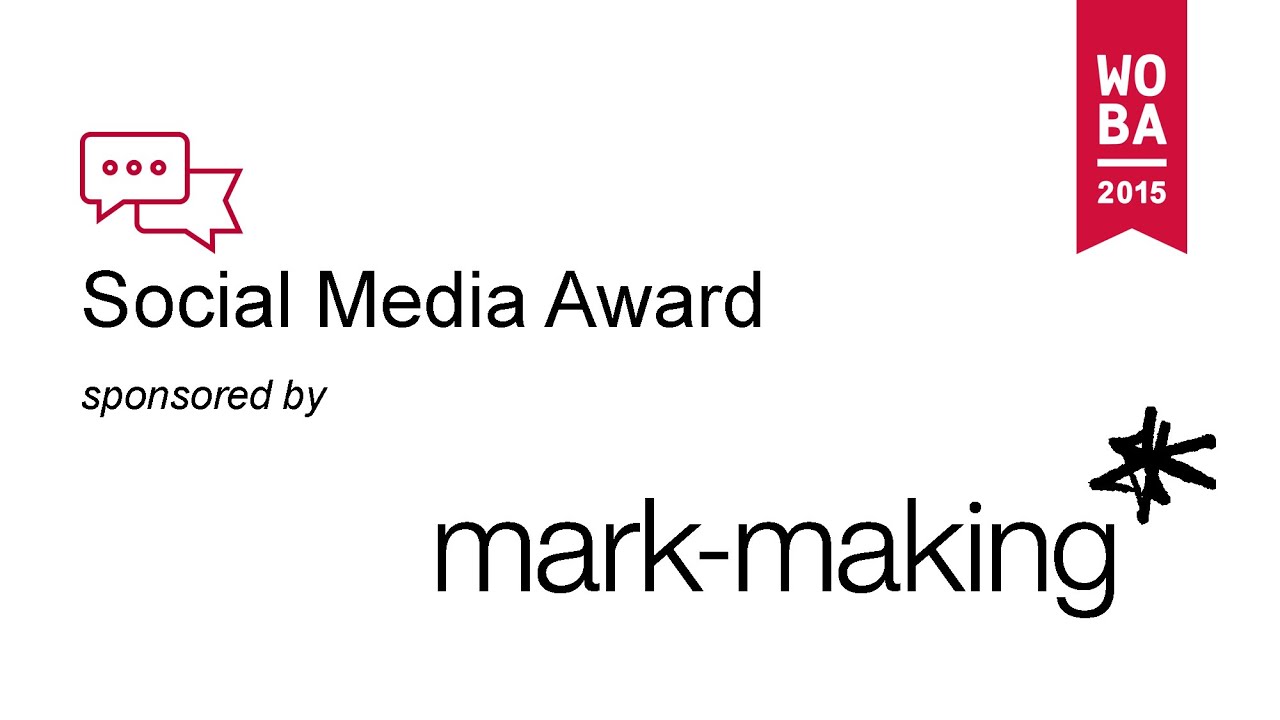 Award Ceremony 2015 - The mark-making*   Social Media Award