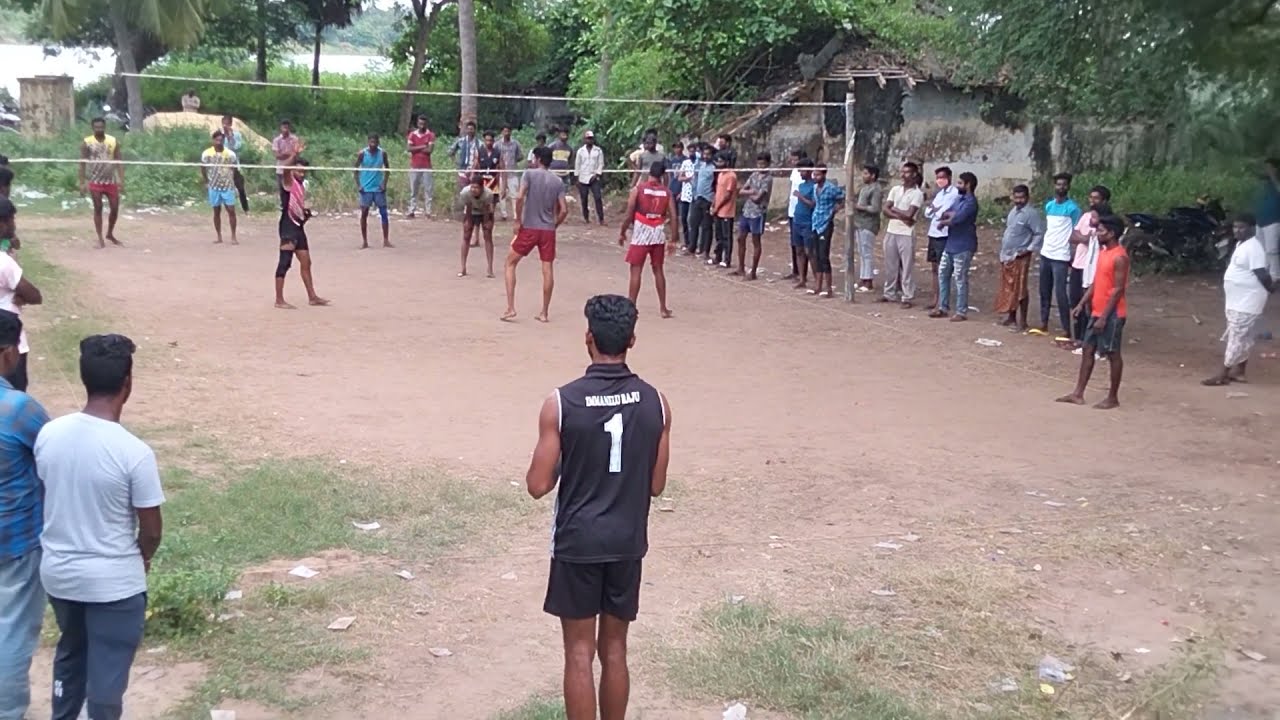 karavaka raju vs tadinada durga prasad , satti 4:6 intense volleyball match