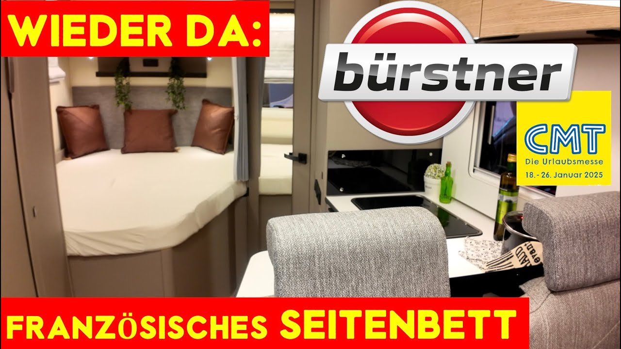 Wieder da: Französisches 🇫🇷 Seitenbett im Bürstner Campeo TD 660