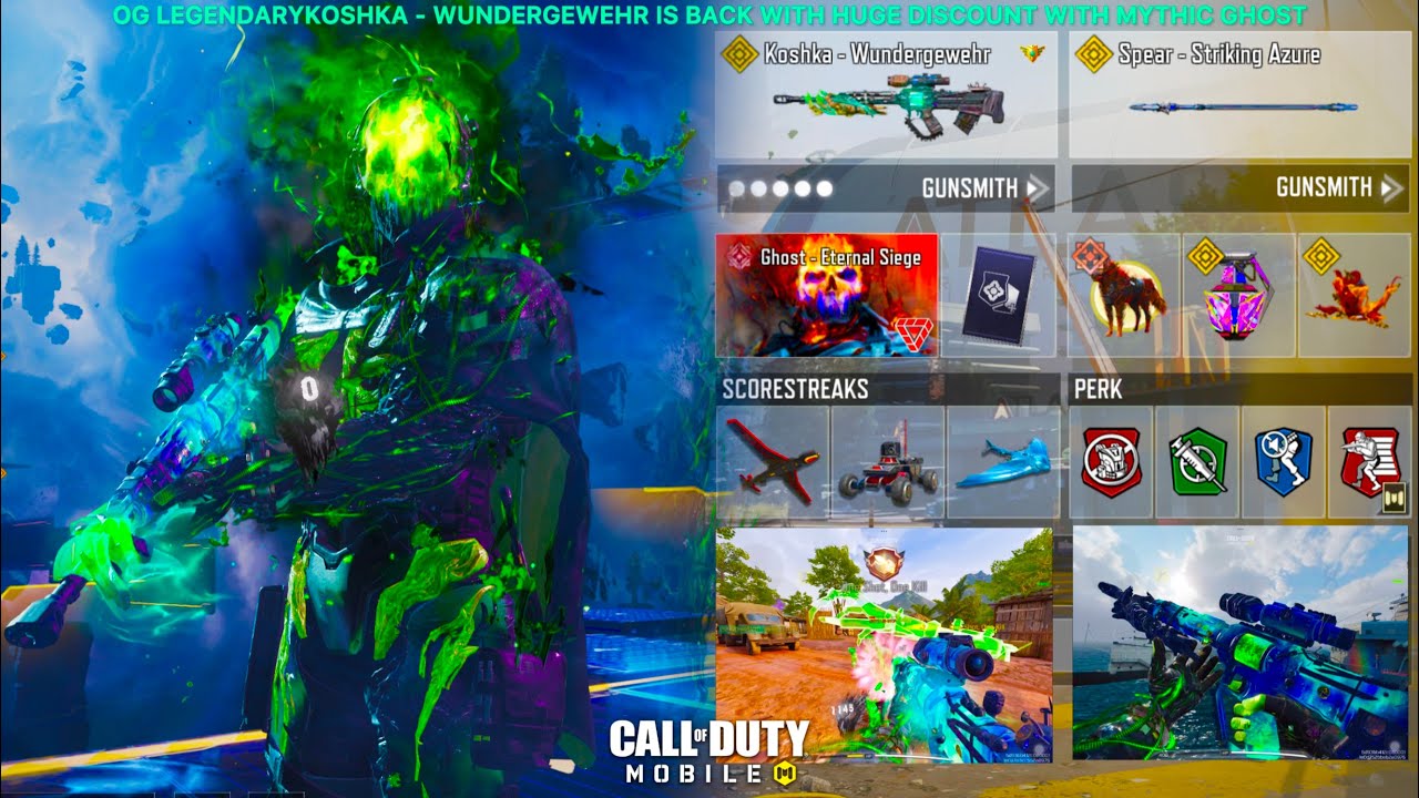 Legendary Koshka - Wundergewehr is now back (Card Match Sale) with Mythic Ghost to SNIPE all in CODM